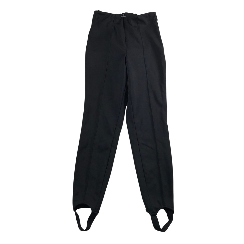 Sweaty Betty Black Fleece Lined Stirrup Leggings Side Zip SB6745S Small